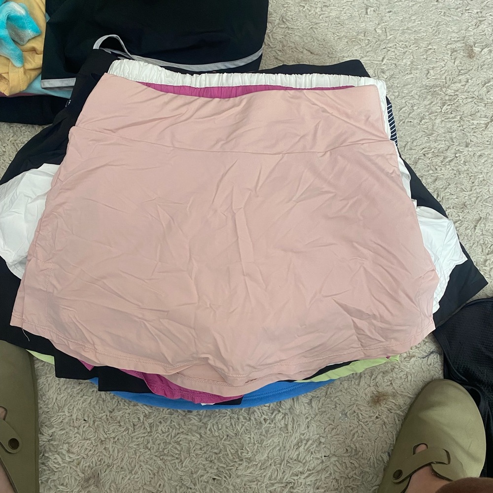 pink tennis skirt